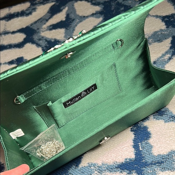 Wicked green fancy going out purse with jewel  details - Picture 8 of 16